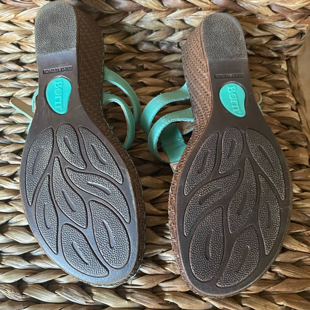 Born Women's Turquoise Sandals Genuine Leather - Picture 5 of 7